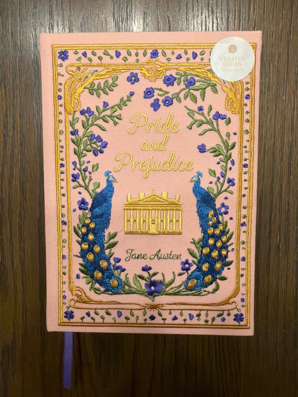 NWT - Curated Goods Embroidered Pride and Prejudice Notebook Journal